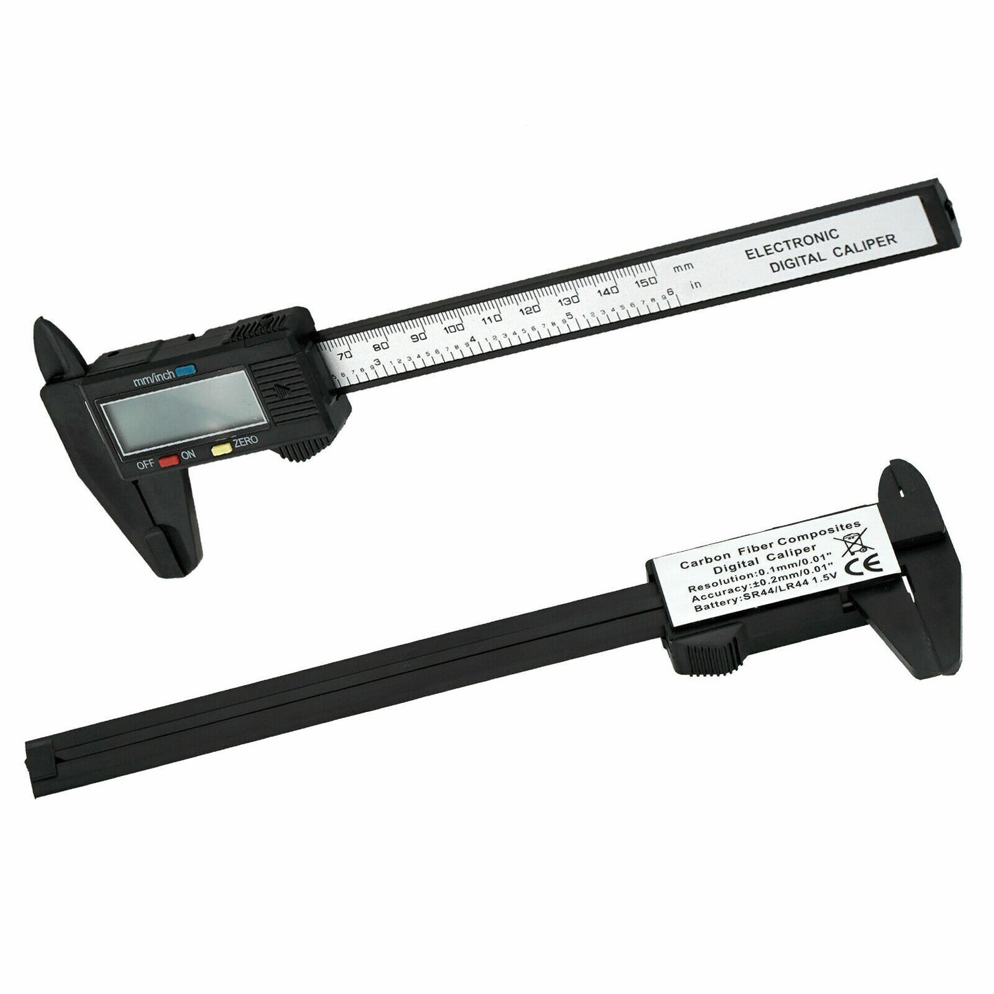 150mm 6'' Inch Electronic Digital Vernier Caliper Micrometer Gauge Carbon Fiber