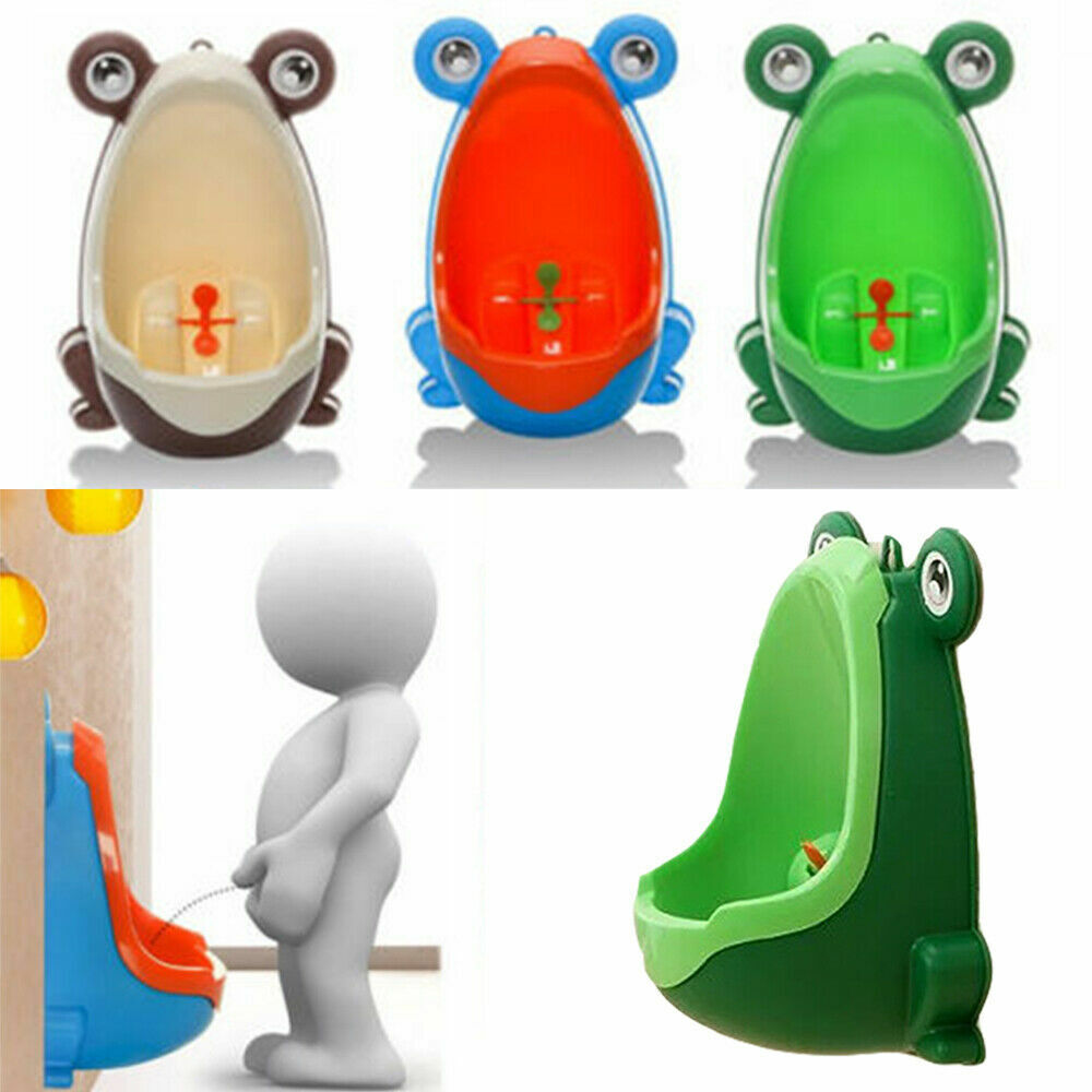 Kid Baby Potty Toilet Training Cute Frog Shaped Bathroom Urinal Boys Pee Trainer