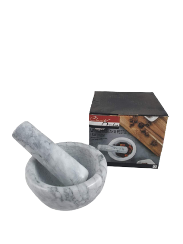 Marble Mortar and Pestle Set 11.5x11.5x6CM
