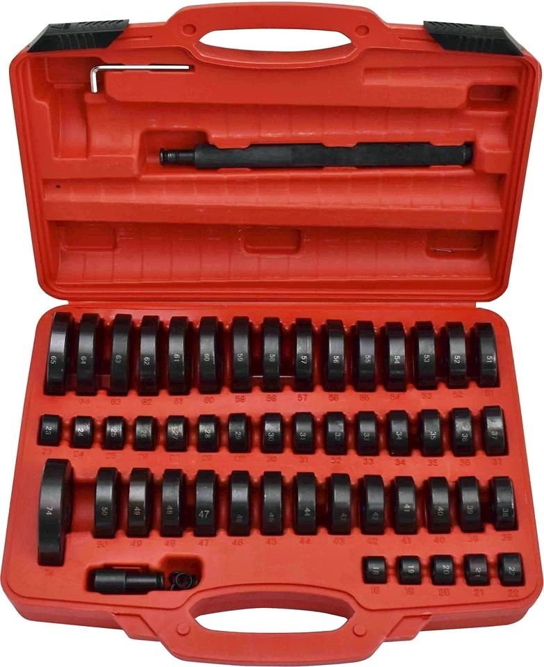 52PCs Custom Bushing Bearing Seal Driver Push Press Disc Tool Set kit 18mm-65mm