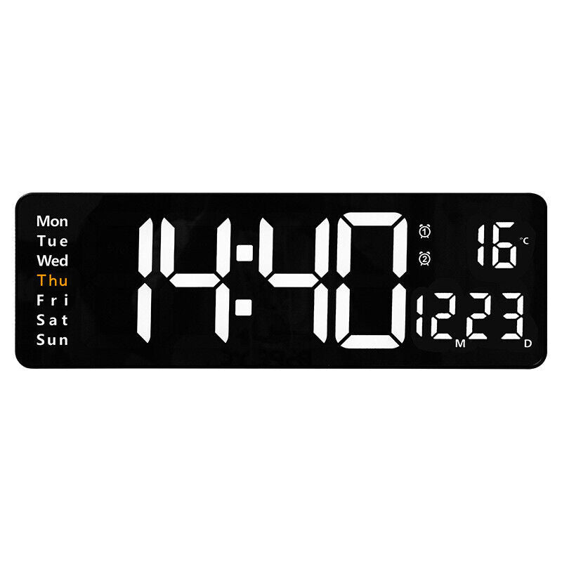 LED Large Big Jumbo Wall Desk Clock Digital Display With Calendar Temperature AU