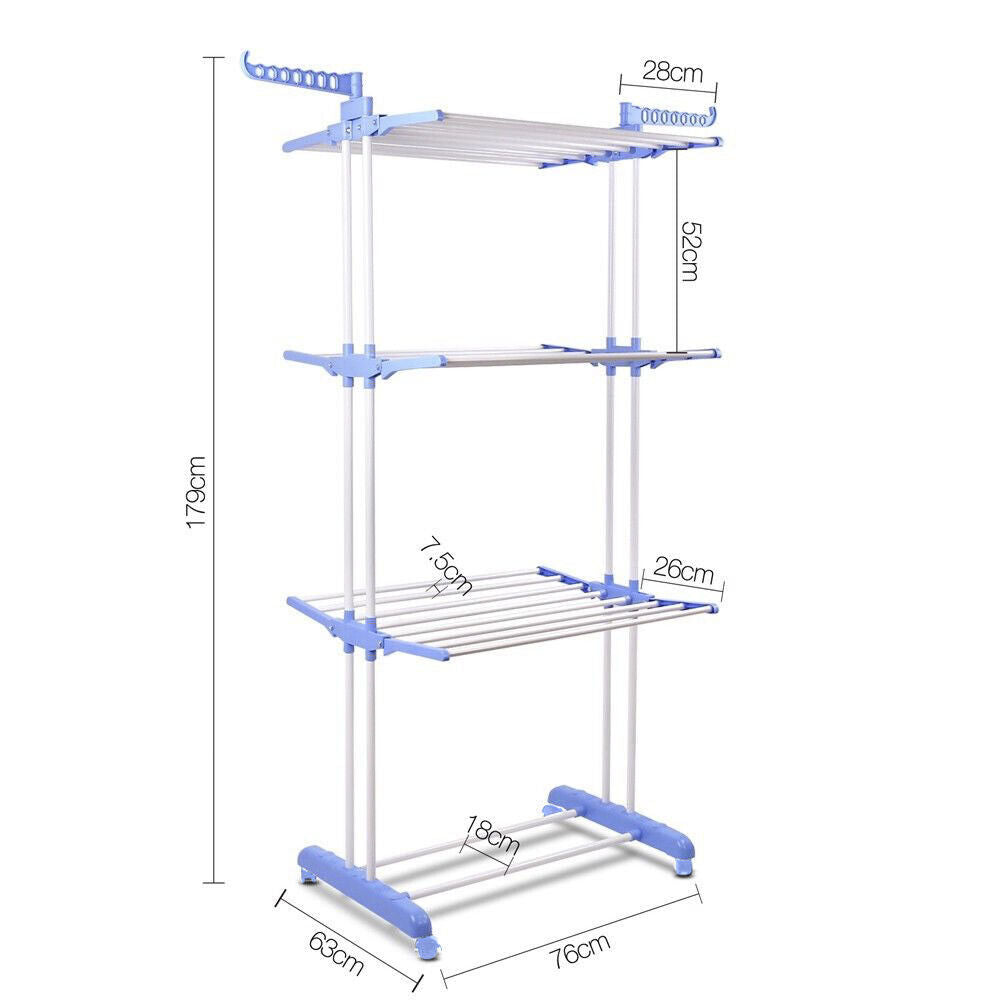 Foldable 6 Tiers Clothes Airer Indoor Drying Laundry Rack Horse Garment Hanger