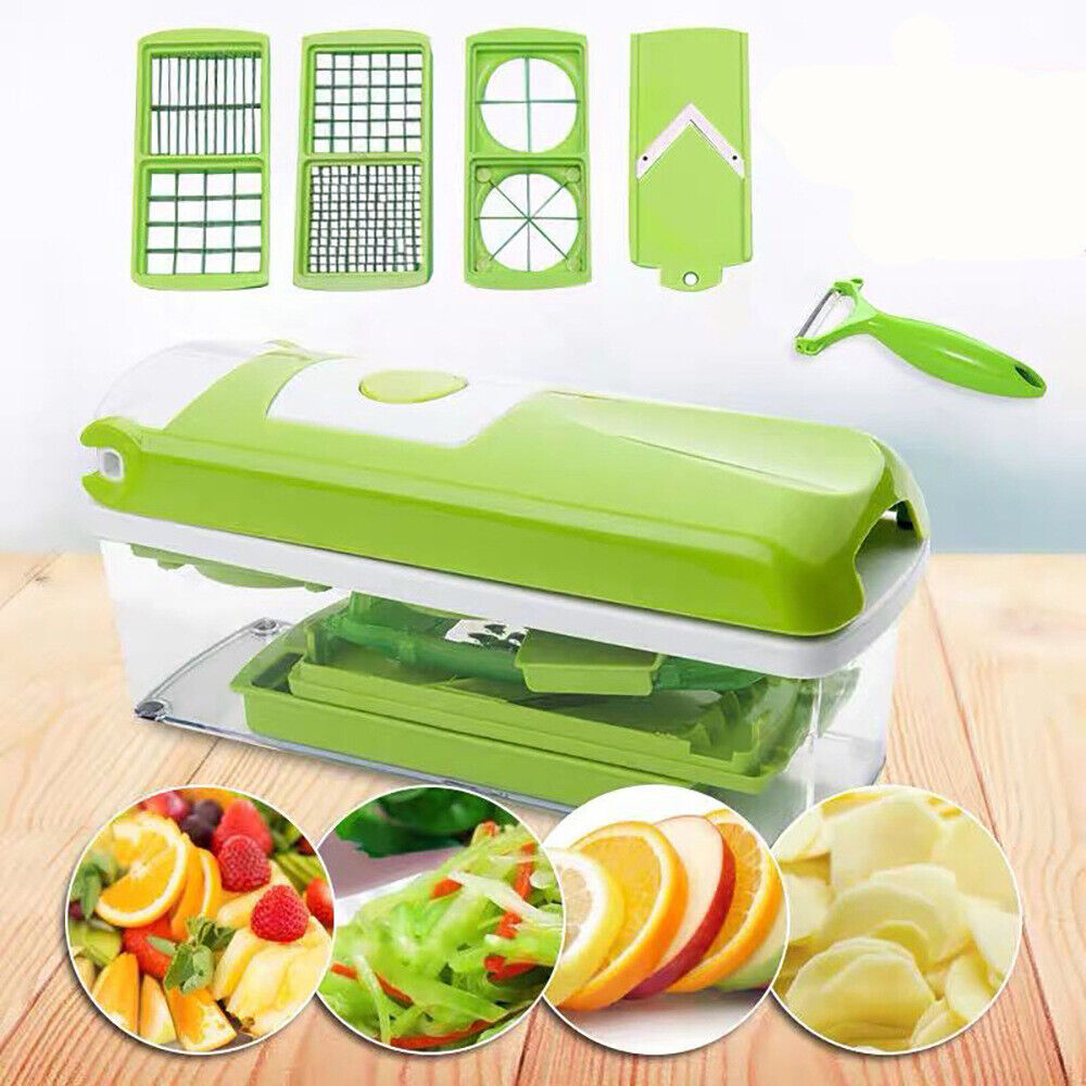 13IN1 A Food Slicer Fruit Cutter Dicer Nicer Container Chopper Peeler Vegetable