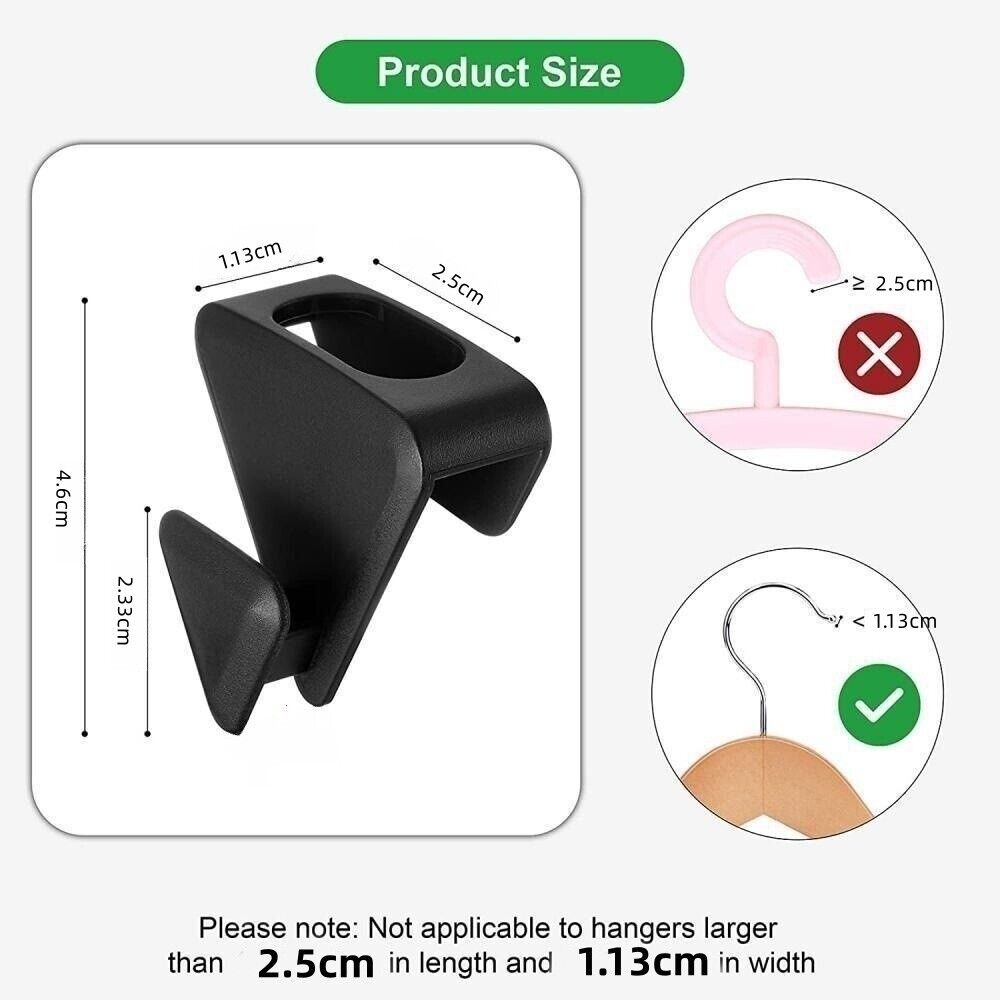Triangle Clothes Hanger Connector Hooks Triple Closet Space 18PCS