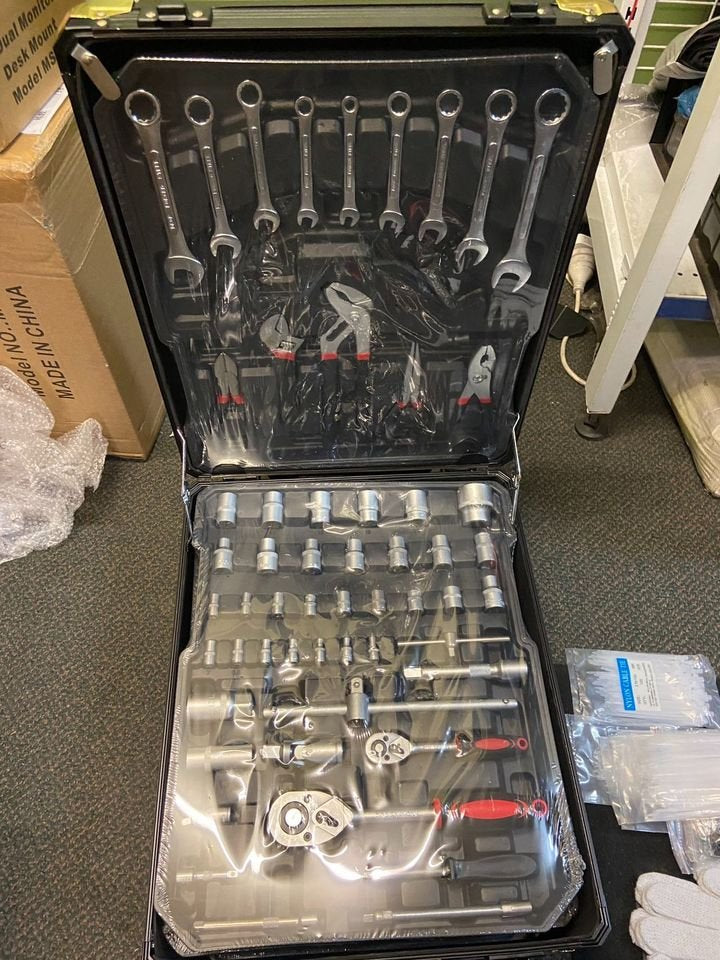 1180pieces Tool Box Trolley Tool Set Portable Tool Kit DIY Hand Tool Set