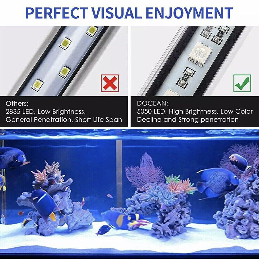 Aquarium Fish Tank Pond 5050 LED Strip RGB Lights Bar Lamp Submersible Light AU