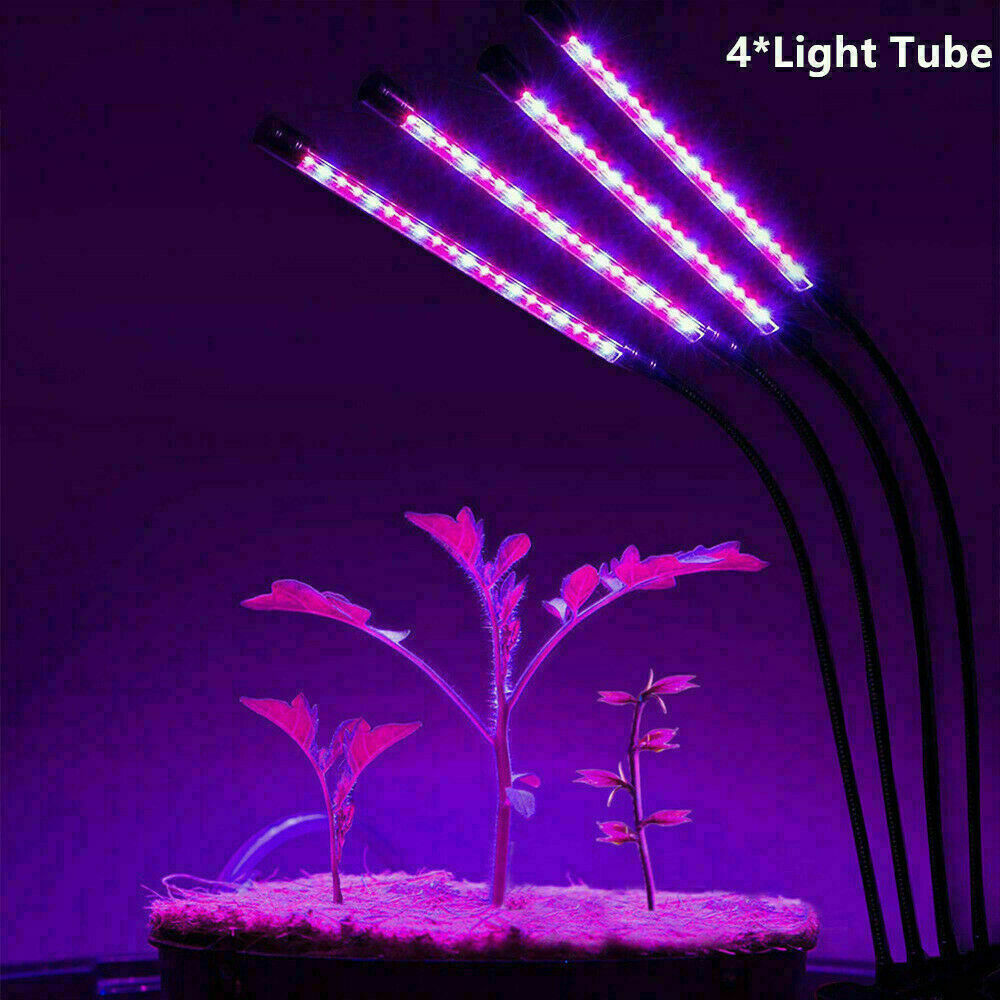 4 Head 80 LED Grow Light Growing Veg Flower Indoor Clip 40W Plant Lamp