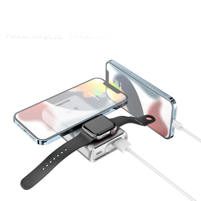 Smart Phone Watch PD22.5W Wireless Fast Charging Power Bank 10000mAh AU