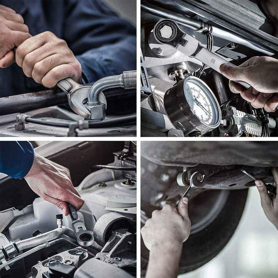 20-Piece SAE and Metric Ratcheting Combination Wrench Set