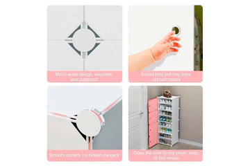 Cube DIY Shoe Cabinet Rack Storage Portable Stackable Organiser Stand Box