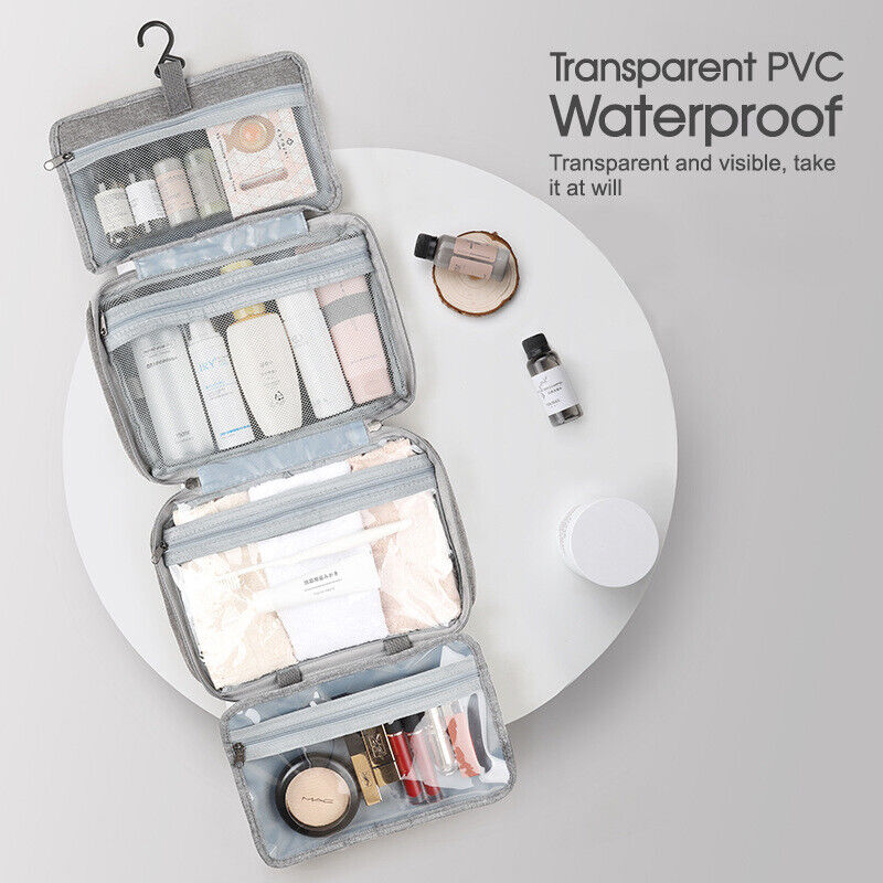 Large Hanging Hook Toiletry Bag Waterproof Travel Makeup Cosmetic Organizer Case