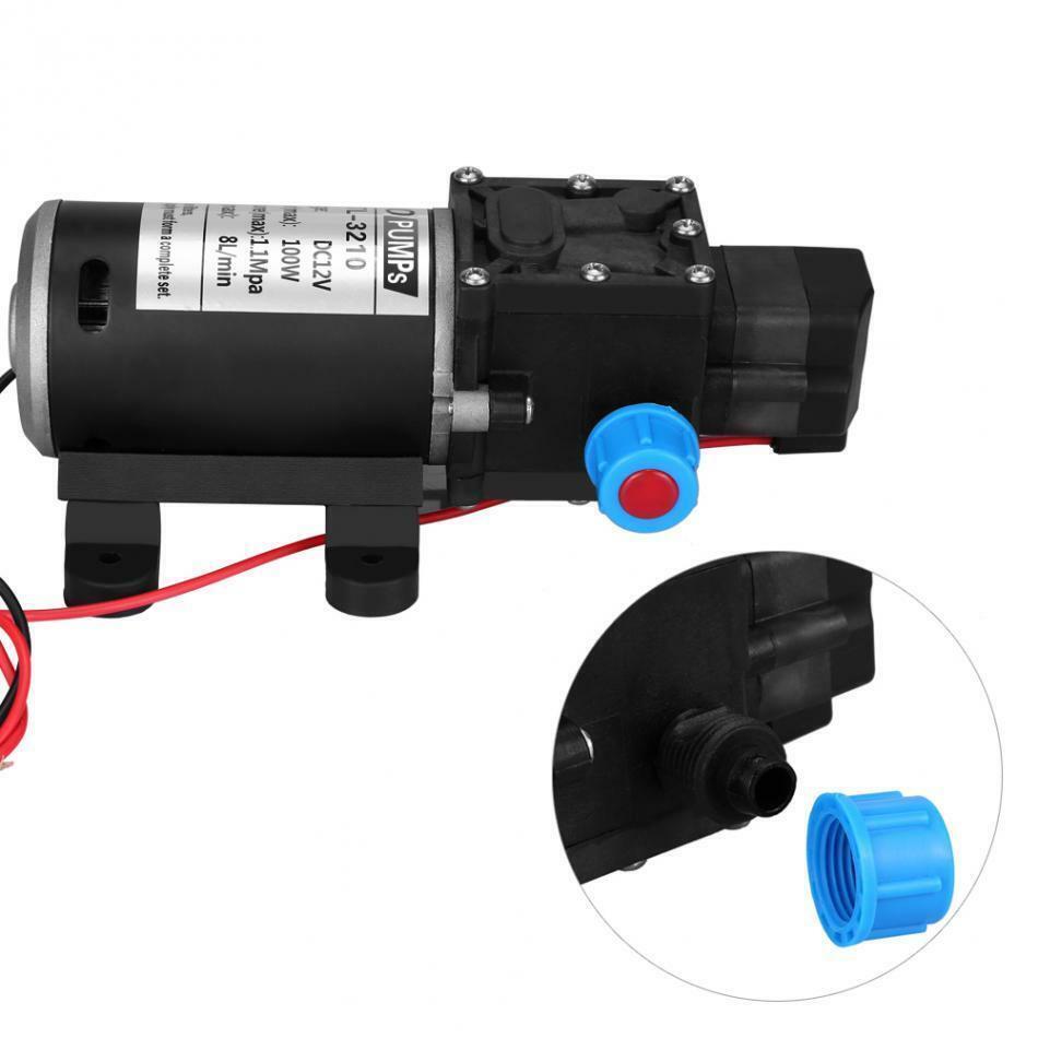 100W 12V 160PSI Pressure Water Pump 8L/Min Self-Priming Caravan Camping Boat AU