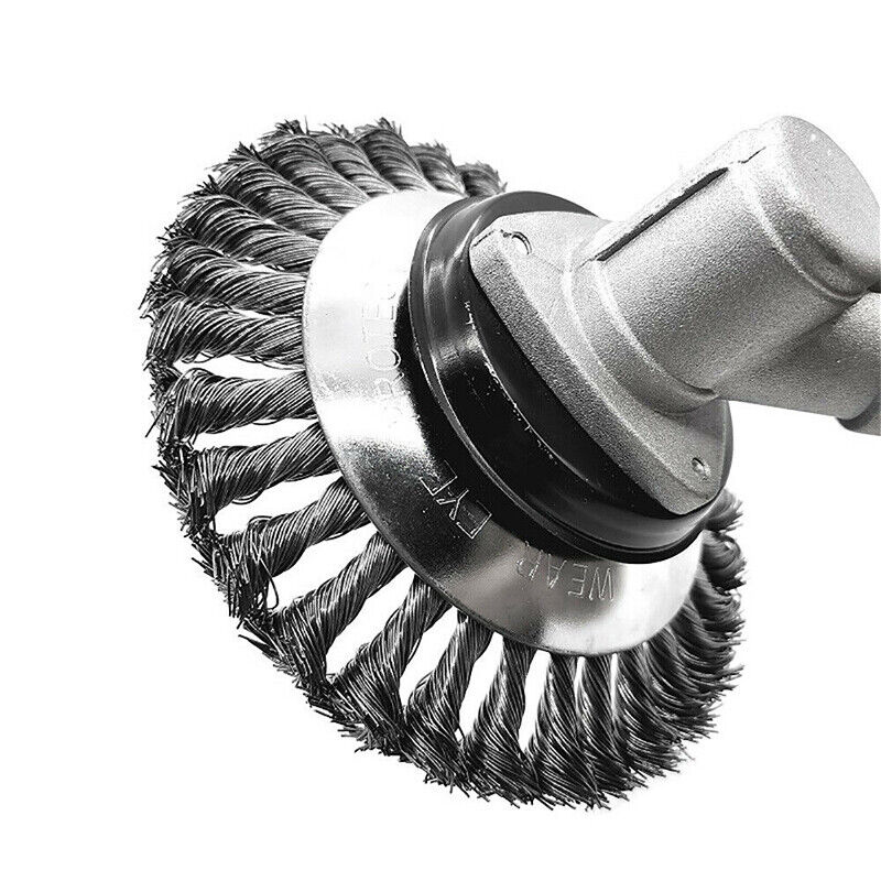 6/8" Weed Brush Steel Wire Garden Lawn Trimmer Wheel Mower HeadTool Grass Cutter