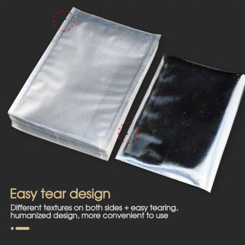 100/200 X Vacuum Sealer Bags Precut Food Storage Saver Heat Seal Cryovac