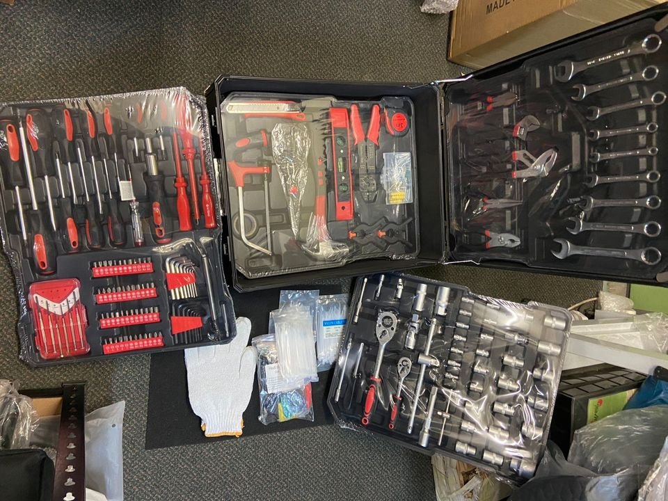 1180pieces Tool Box Trolley Tool Set Portable Tool Kit DIY Hand Tool Set