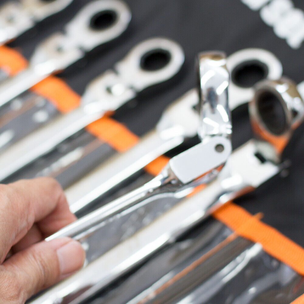 16 PCS NDI 2022 Flexi Head Ratchet Spanner Set 6MM-24MM Metric ND-0328