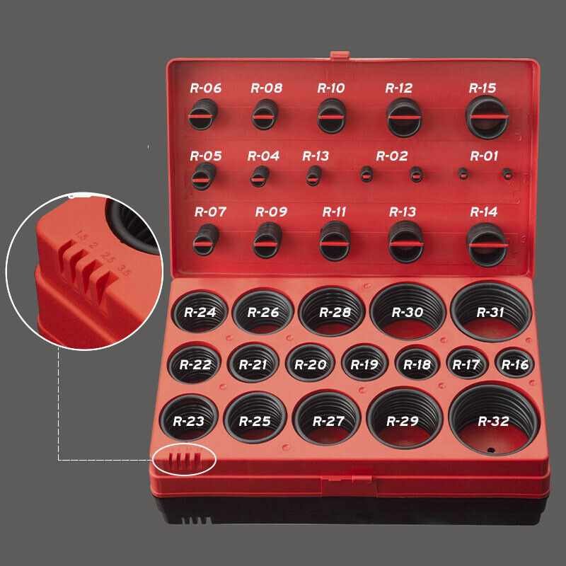 826Pcs Industrial Rubber O Ring Assortment Kit Set 419 Metric & 407 Imperial AU