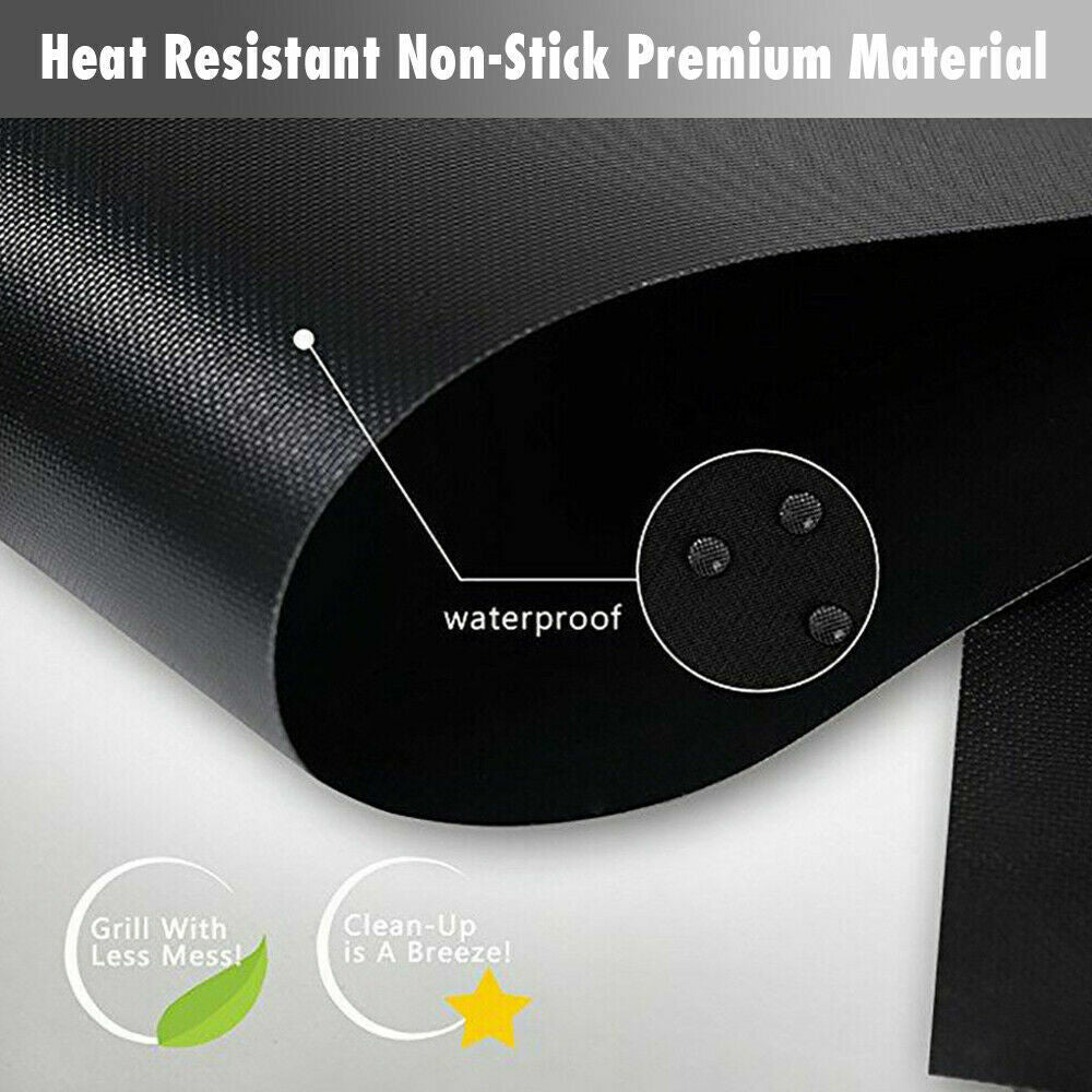 BBQ Grill Mat Reusable Bake Sheet Resistant Teflon Meat Barbecue Non-Stick Party