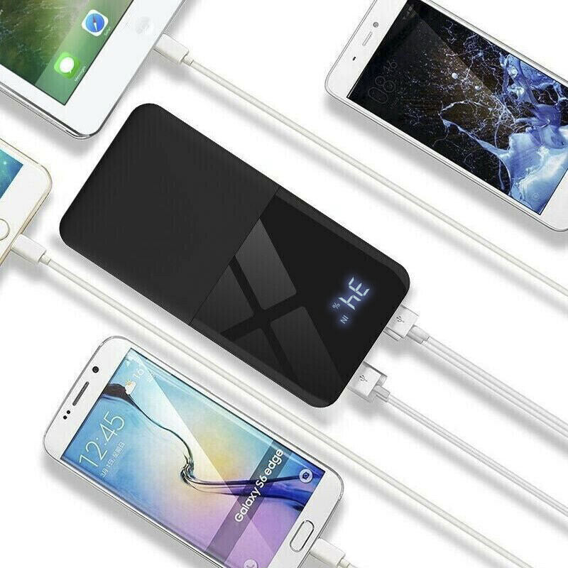 50000mAh Portable Power Bank Charger With LCD 2USB External Battery Pack AU