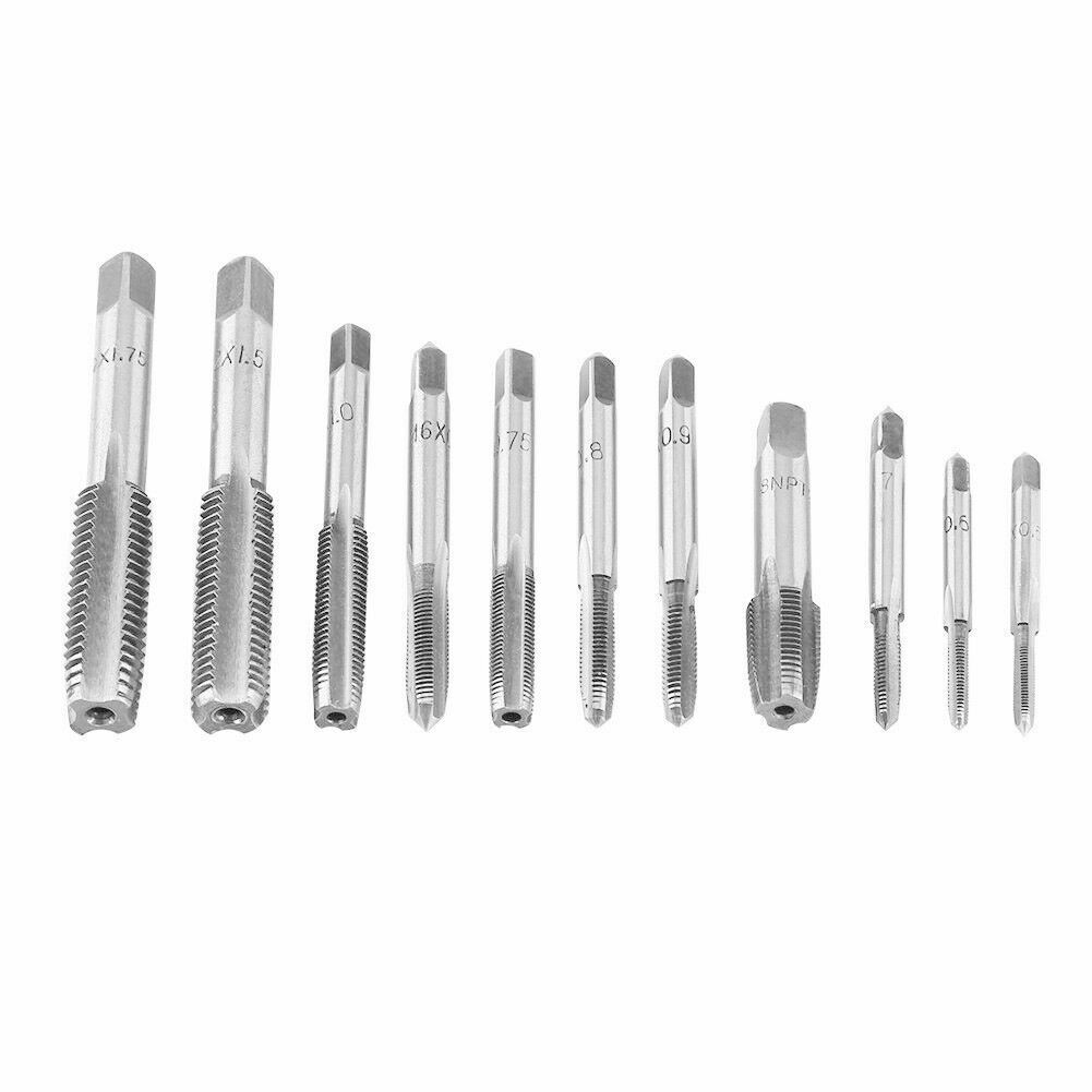 40PCS TAP & DIE SET HARDENED METRIC Screw Thread Taper Drill Tool Kit Blue NEW