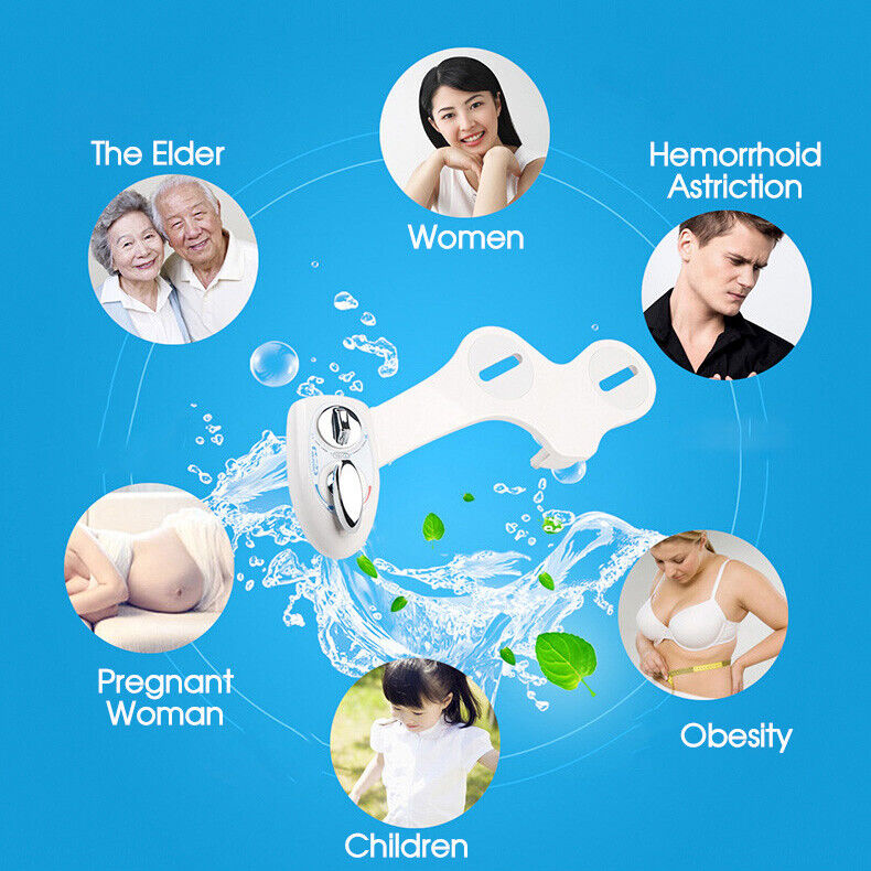 Toilet Bidet Seat Attachment Spray Hygiene Water Wash Clean Sanitation Bathroom