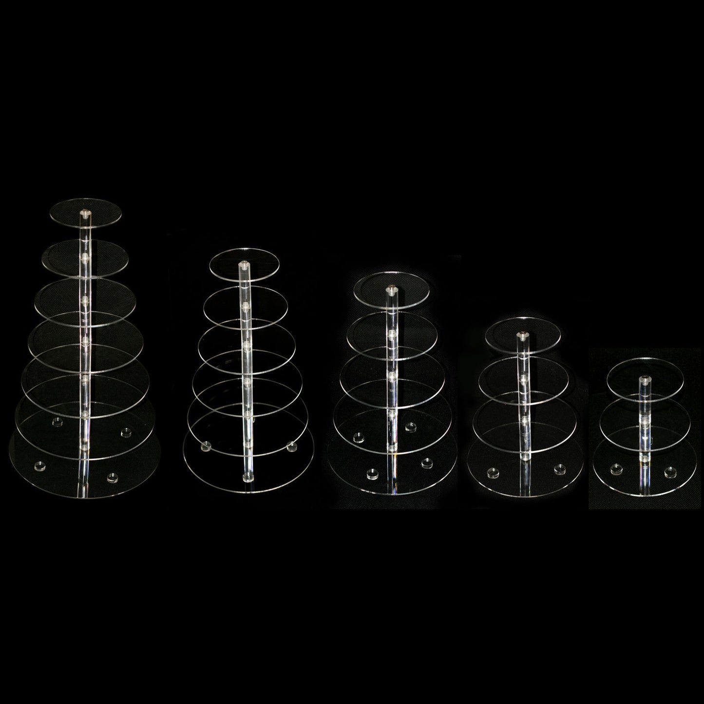 Acrylic Clear Round Cupcake Cake Stand Birthday Wedding Party 3/4/5Tier