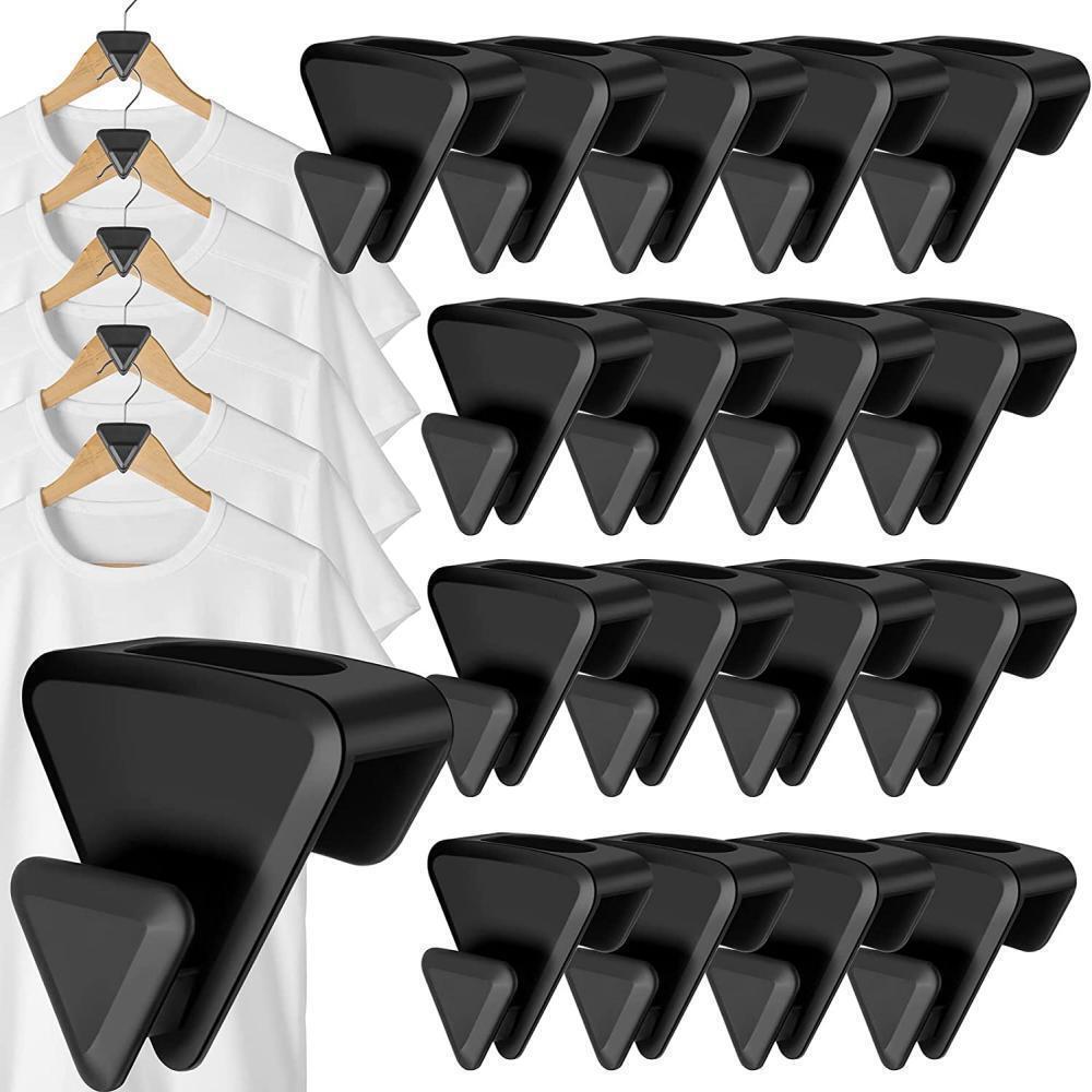 Triangle Clothes Hanger Connector Hooks Triple Closet Space 18PCS