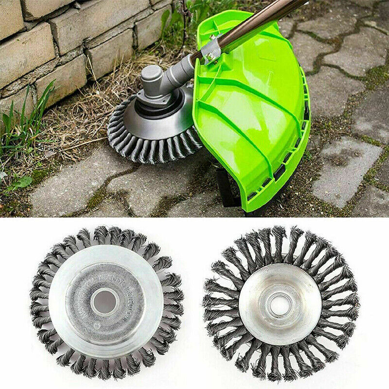 6/8" Weed Brush Steel Wire Garden Lawn Trimmer Wheel Mower HeadTool Grass Cutter