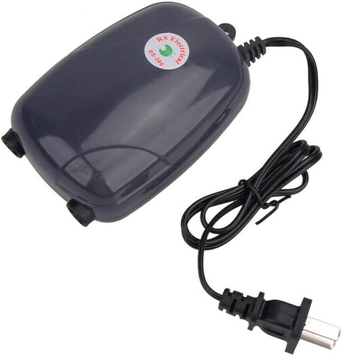 Oxygen Pump Aqua Fish Tank Aquarium Pond Air Bubble Disk Stone Aerator 2 Outlets