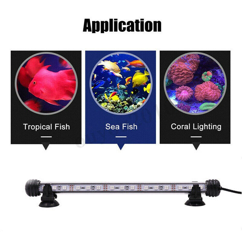 Aquarium Fish Tank Pond 5050 LED Strip RGB Lights Bar Lamp Submersible Light AU
