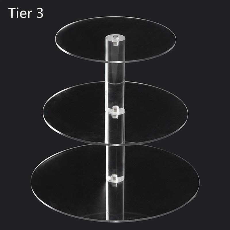 Acrylic Clear Round Cupcake Cake Stand Birthday Wedding Party 3/4/5Tier