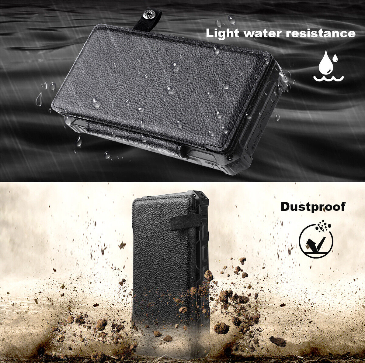 Solar Charging Portable 20000mAh QI Wireless Power Bank Folding panel For Phone