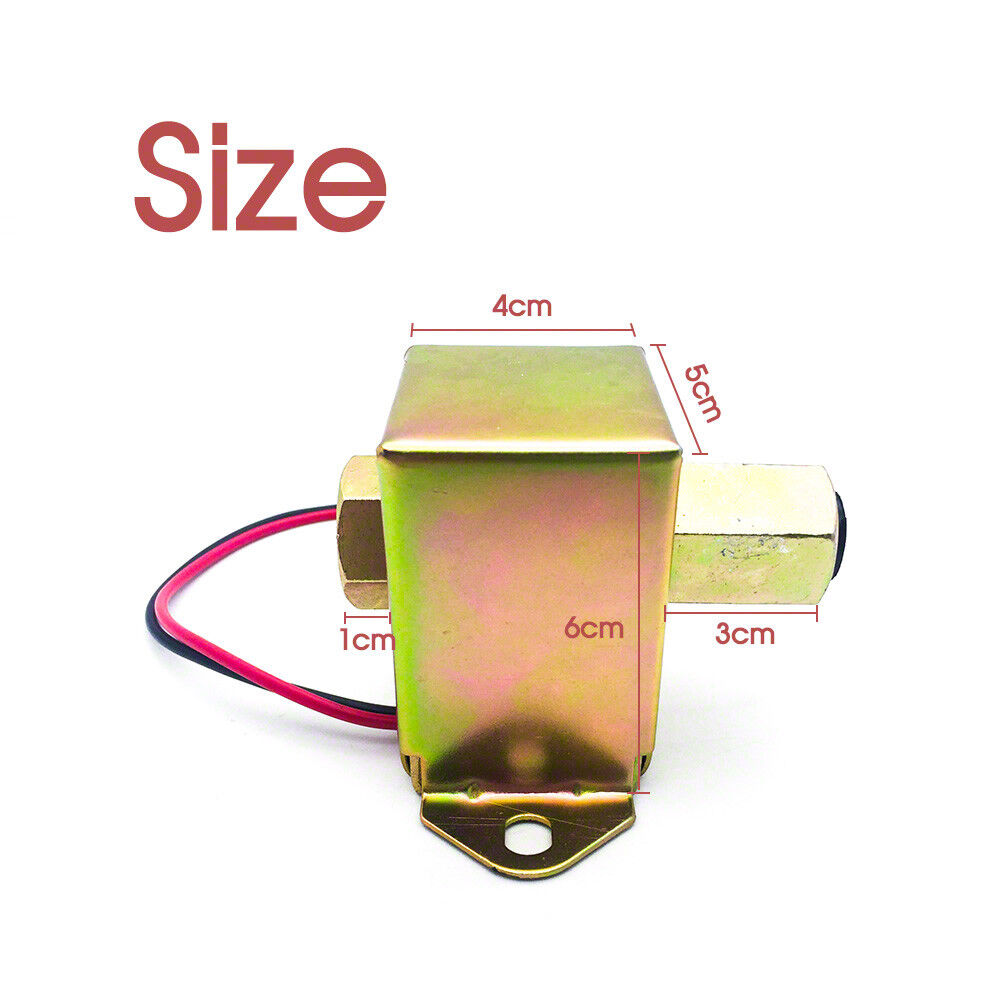 Electric Fuel Pump 12 volt Solid State 4 to 6psi 130 LPH Petrol Universal