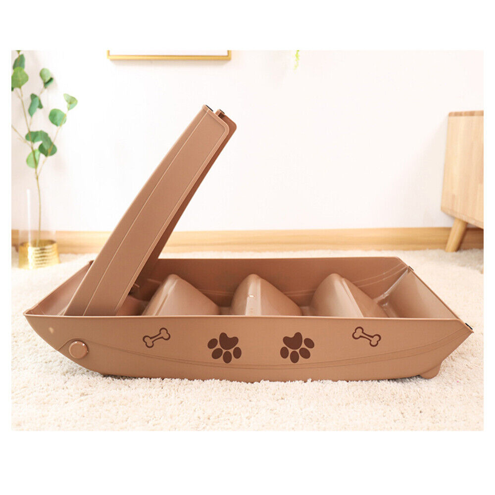 Pet Stairs 3 Steps Portable Cat Dog Ladder w/ Washable Ramp Climb For Pup Play