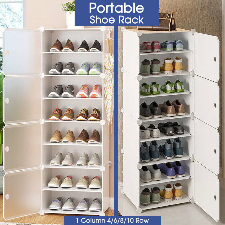 Cube DIY Shoe Cabinet Rack Storage Portable Stackable Organiser Stand Box
