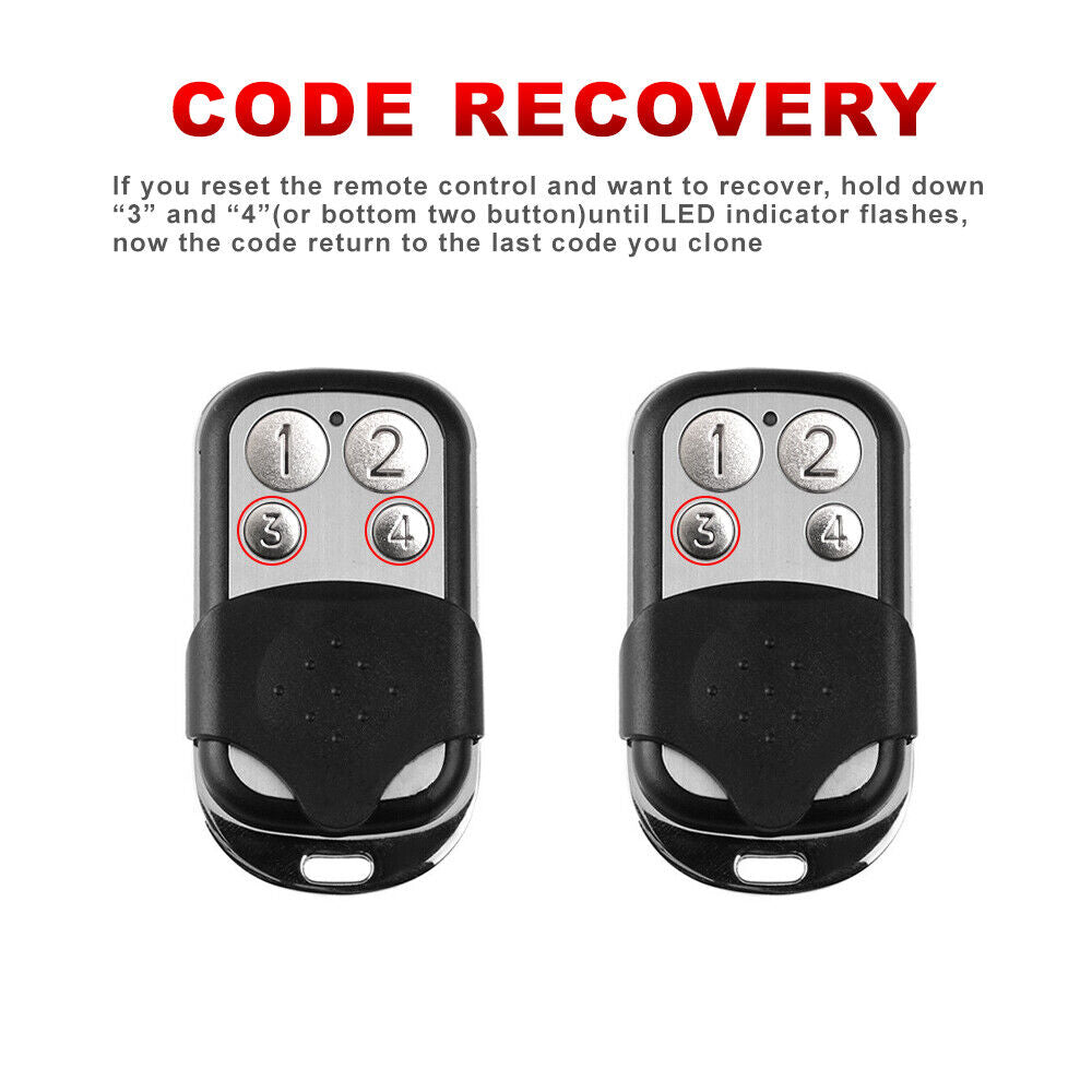 Universal Key Fob Remote Control Gate Garage Door Roller Shutter 433mhz