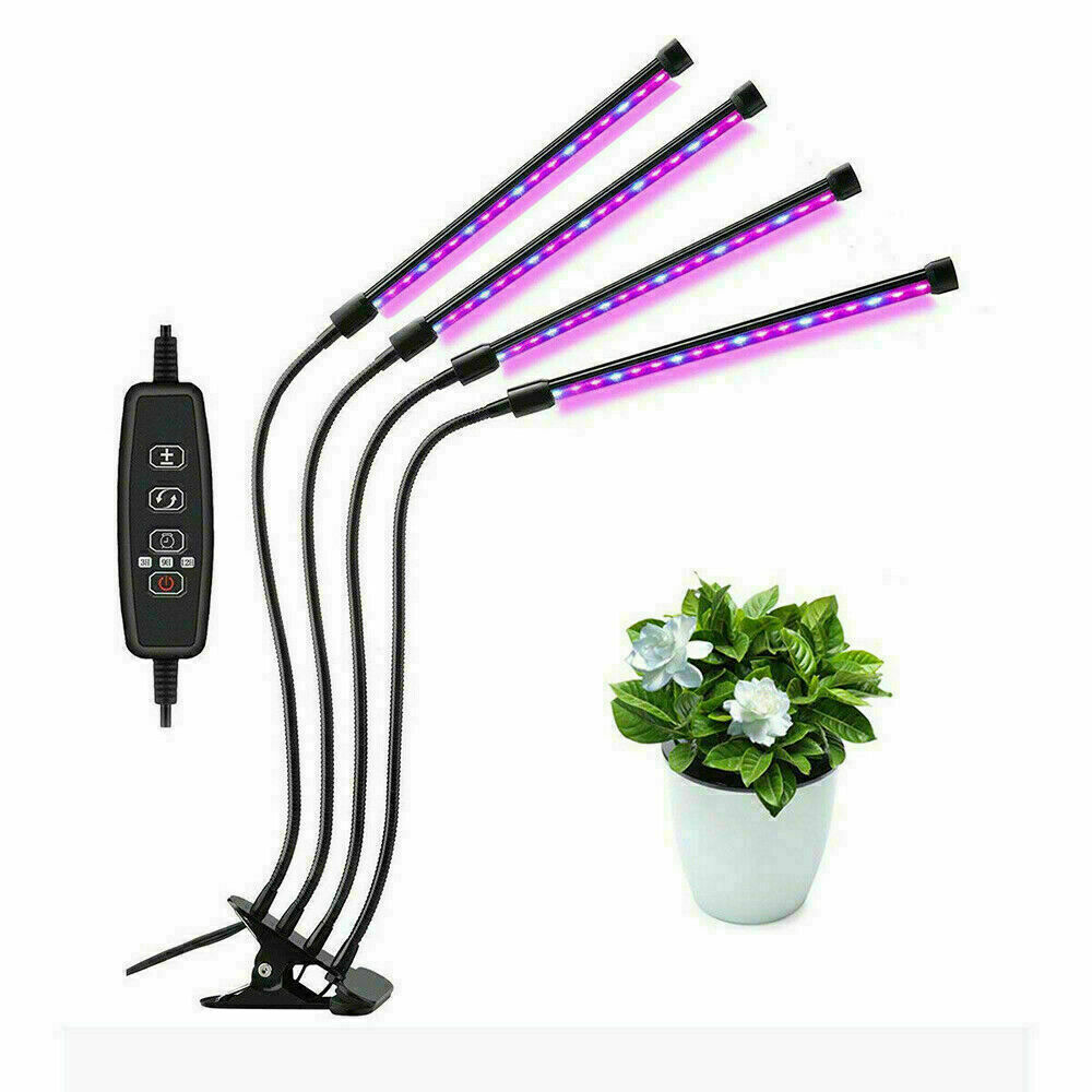 4 Head 80 LED Grow Light Growing Veg Flower Indoor Clip 40W Plant Lamp