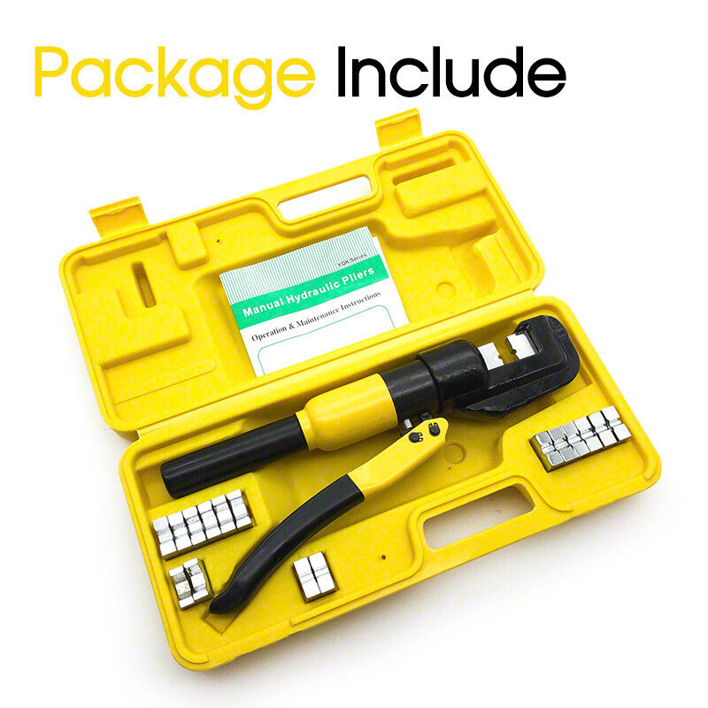 8 Ton Hydraulic Terminal Crimper Cable Wire Force Tool Kit 9 Die 4mm-70mm AU