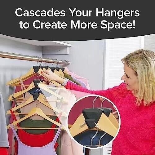 Triangle Clothes Hanger Connector Hooks Triple Closet Space 18PCS