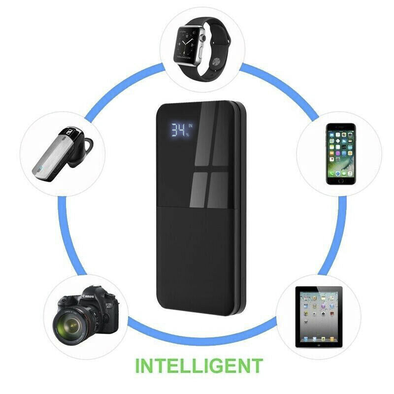 50000mAh Portable Power Bank Charger With LCD 2USB External Battery Pack AU