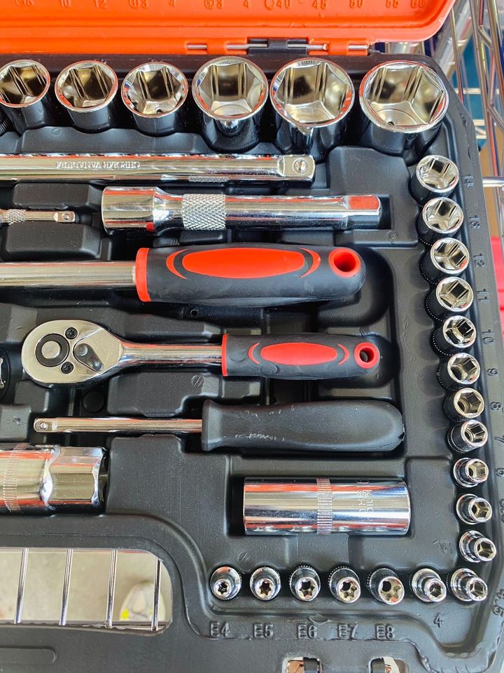 108Pcs Mechanics Tool Set Kit 6-Point Socket Ratchet Wrench Repair Toolset Case