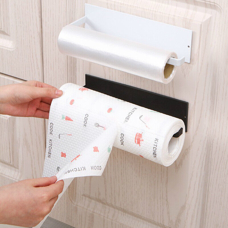 Kitchen Under Cabinet Towel Cup Paper Hanger Rack Organizer Storage Shelf Holder