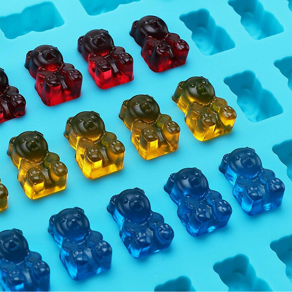 53 Cavity Silicone Gummy Bear Mold Candy Chocolate Jelly Ice Chocolate Moulds AU