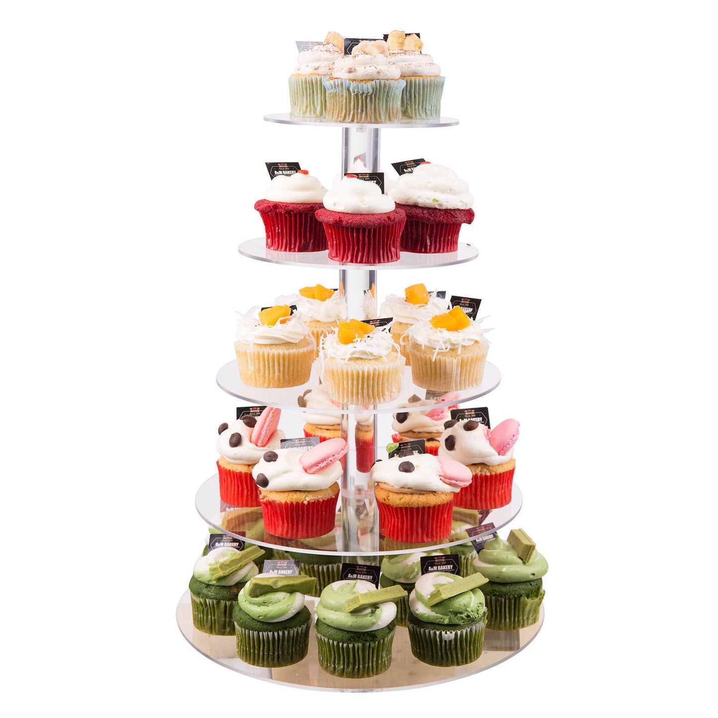 Acrylic Clear Round Cupcake Cake Stand Birthday Wedding Party 3/4/5Tier