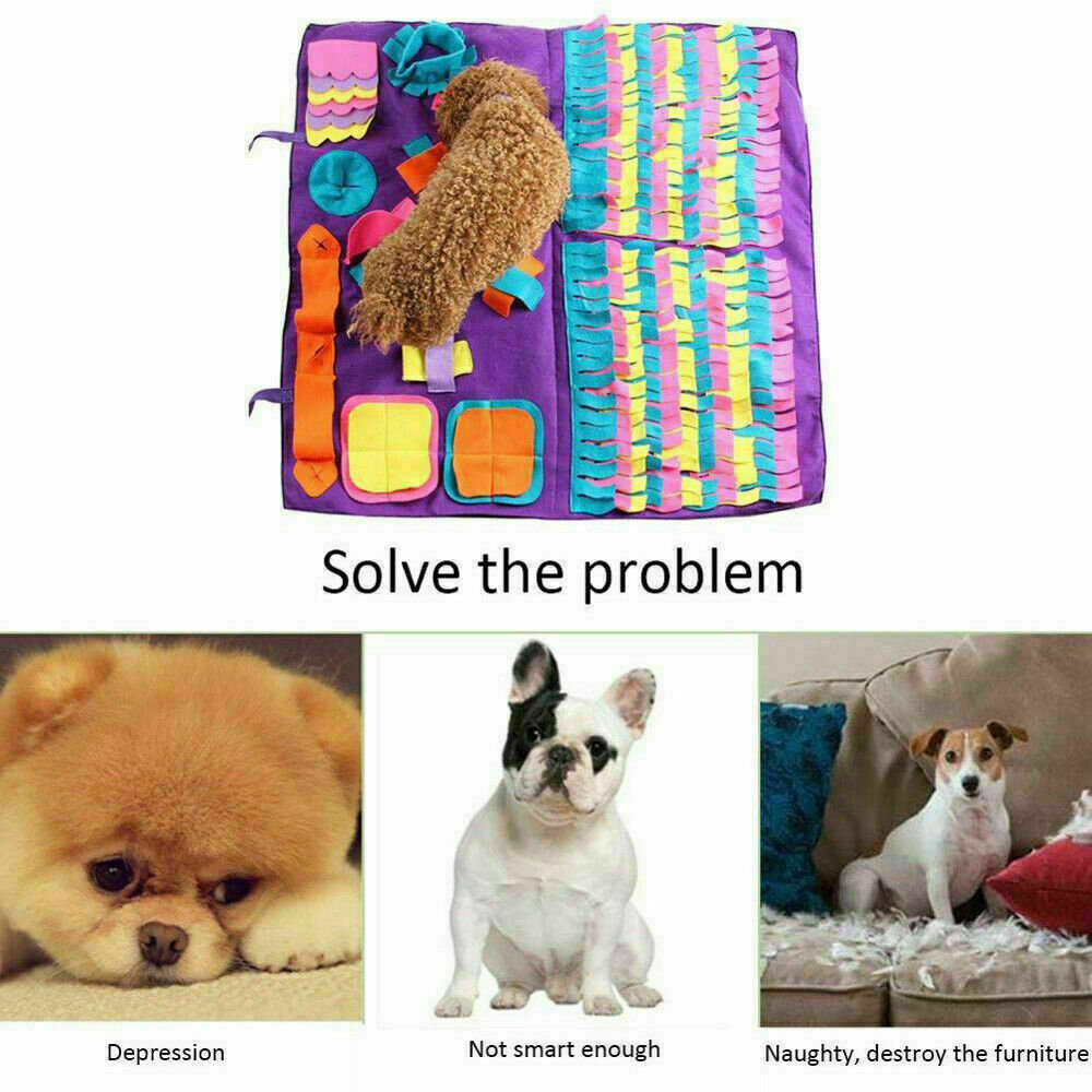 Dog Pet Nose Training Sniffing Pad Toys Blanket Game Feeding Cushion Snuffle Mat