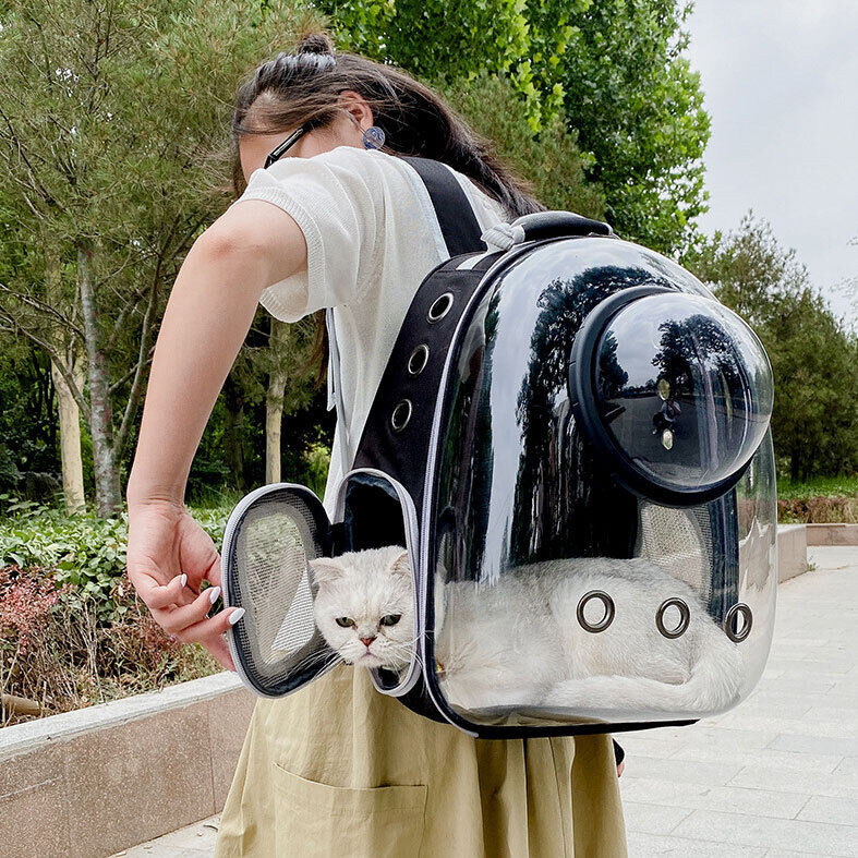 New Cat Dog Breathable Pet Carrier Bag Outdoor Travel Transparent Space Backpack