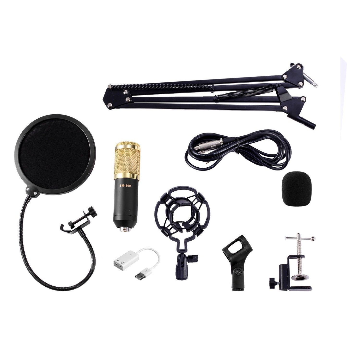 BM800 Dynamic Condenser Microphone Kit Sound Studio Suspension Boom Arm SET AU