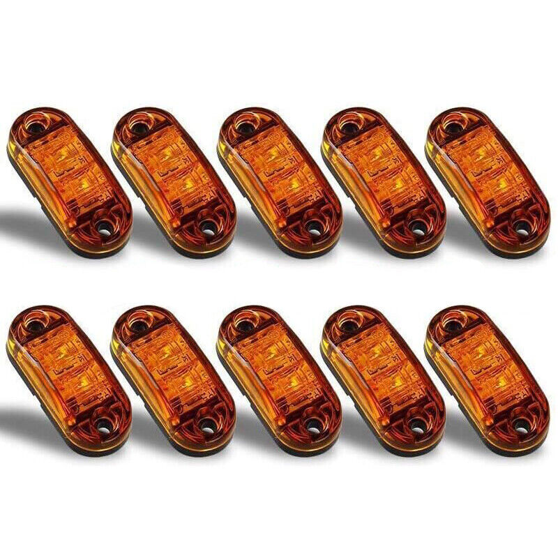 10X Clearance Light LED Side Marker Amber Red White Trailer Truck Caravan 12-24V