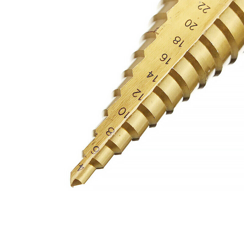 3Pcs Large HSS Speed Steel Step Cone Drill Titanium Bit Set Hole Cutter BIT