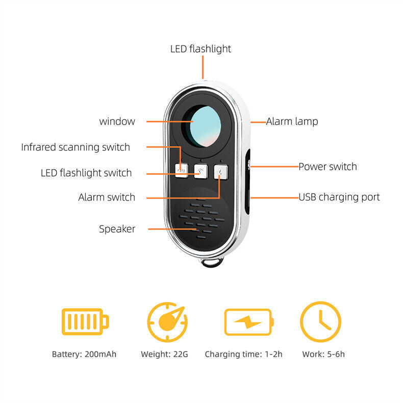Anti-Spy Signal Bug Detector Hidden Camera Device Finder Surveillance Gadget